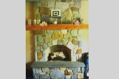 New Stone Fireplace and Chimney