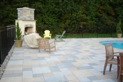 Poolside Fireplace